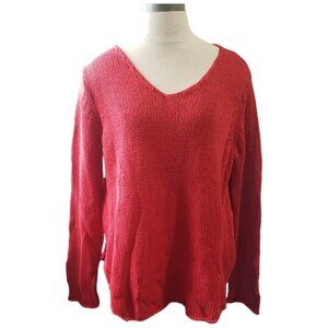 CT1766 Wooden Ships Red Sweater Long Sleeve S/M